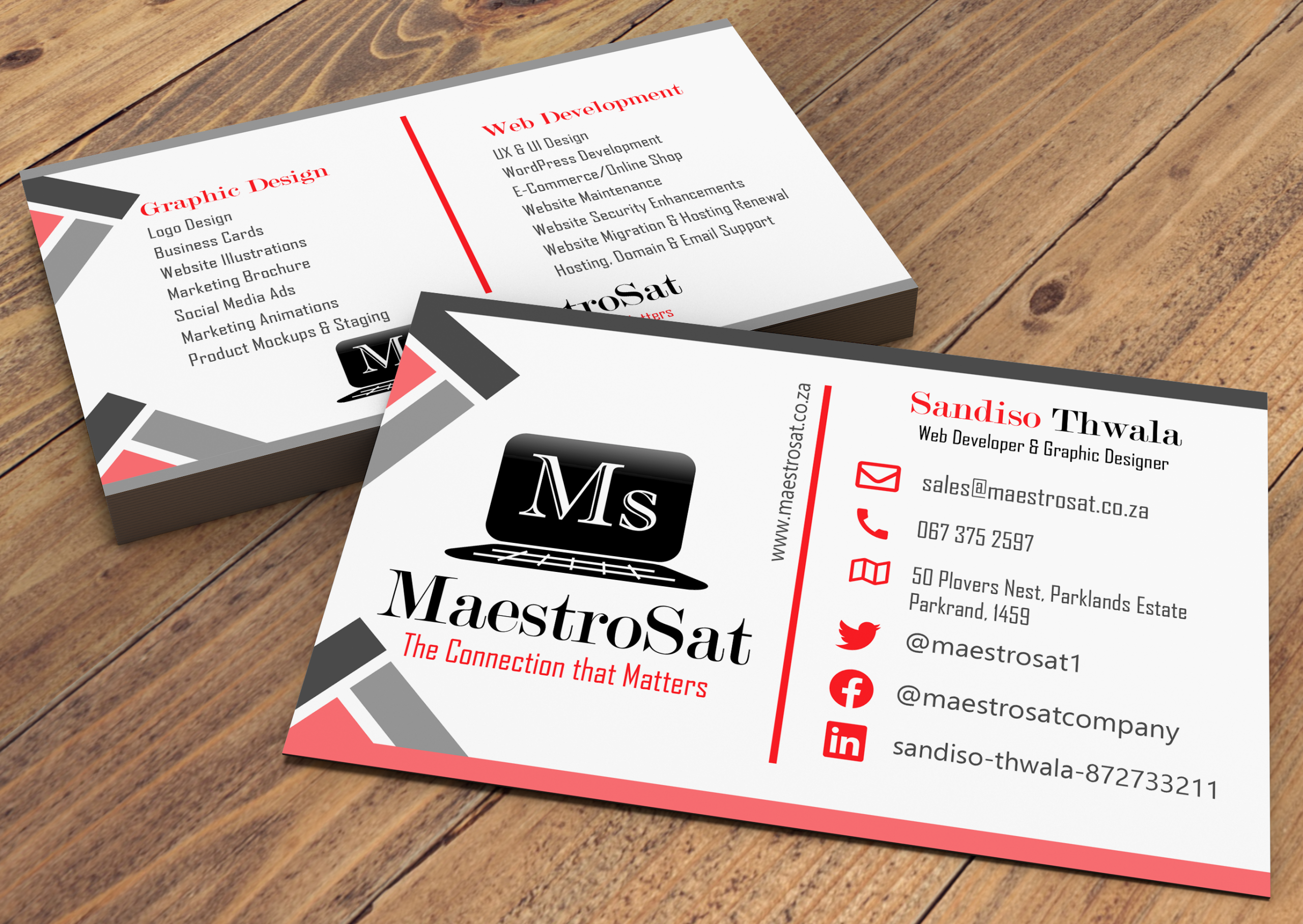 maestrosat business card